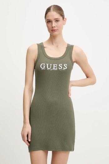Šaty Guess SUNFLOWER zelená farba, mini, priliehavé, V5GK06 K8RT2