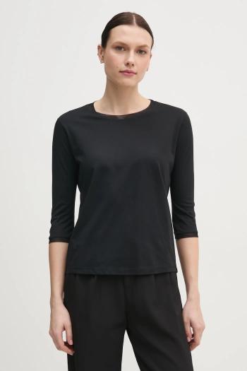 Tričko s dlhým rukávom Sisley dámske, čierna farba, 38B6L1079