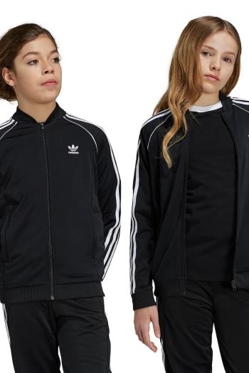 Detská mikina adidas Originals SST TRACK TOP čierna farba, s nášivkou, IX7628