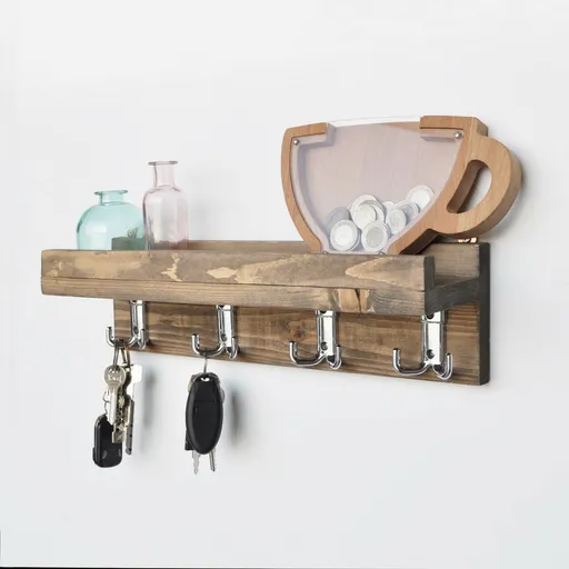 Kuchynská polica Rustic Walnut