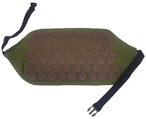 Pás pre akupresúrnu jóga masáž, zeleno hnedý