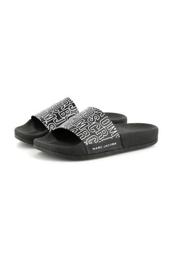 Detské šľapky Marc Jacobs čierna farba, W60404