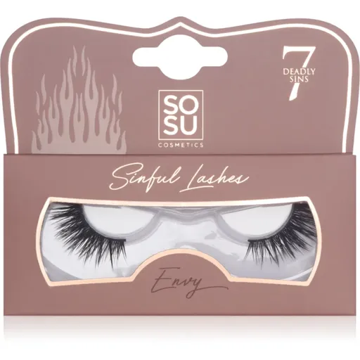 SOSU Cosmetics 7 Deadly Sins Lashes umelé mihalnice Envy 1 ks