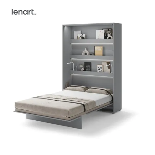 Dig-net nábytok Sklápacia posteľ Lenart BED CONCEPT BC-01 sivá | 140 x 200 cm
