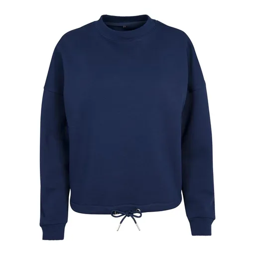 Build Your Brand Dámska oversize mikina so spustenými ramenami - Svetlá námornícka modrá | XS