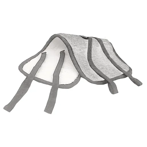 Obličkový obojstranný pás z ovčej vlny, sivá