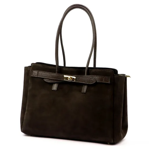 Dámska kožená kabelka z prírodnej vrúsenej kože Camilla