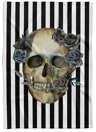 Deka Skull with stripes (Podšitie baránkom: NE)