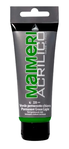 MAIMERI ACRILICO - Akrylové farby 339 - permanent green light, 0,2 L