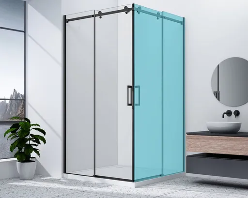 GELCO DRAGON BLACK posuvné dvere pre rohový vstup 900 číre sklo, GD4290B GD4290B