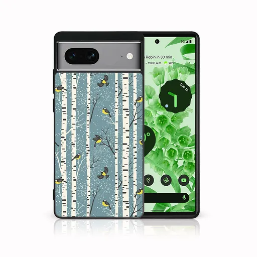 MY ART Kryt s vianočným dizajnom Google Pixel 7a BIRCH (072)