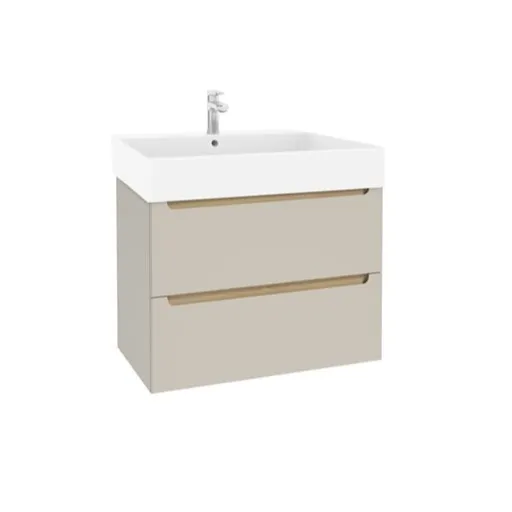 Kúpeľňová skrinka s umývadlom Naturel Stilla 80x60x45 cm kašmír mat STILLADK08057U2