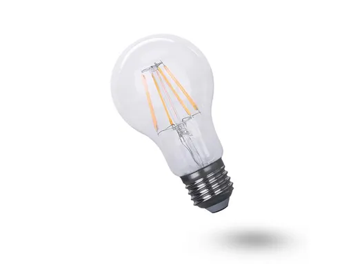 Žiarovka LED E27 8W A60 teplé biele filamentová GETI