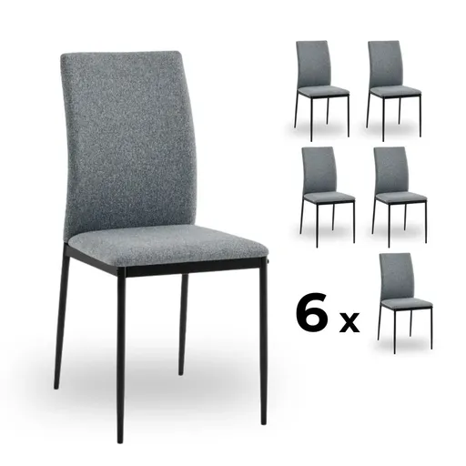 Elvisia Jedálenské stoličky TILDA | sivá 6 kusov