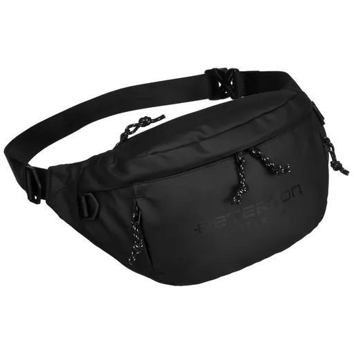 Veľká pánska ľadvinka zo syntetického materiálu v čiernej farbe