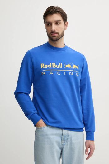 Mikina Red Bull Racing x Pepe Jeans TEAM LOGO CREW pánska, fialová farba, s potlačou, RM580017