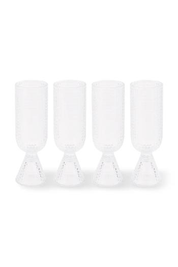 Sada pohárov na šampanské Pols Potten Rooftop 220 ml 4-pak priehľadná farba