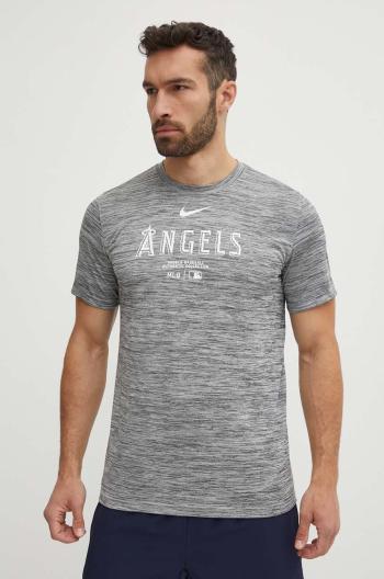 Tričko Nike Los Angeles Angels pánske, šedá farba, s potlačou