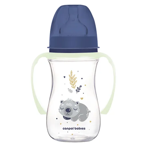 CANPOL BABIES Antikoliková fľaša EasyStart sleepy koala modrá 240 ml