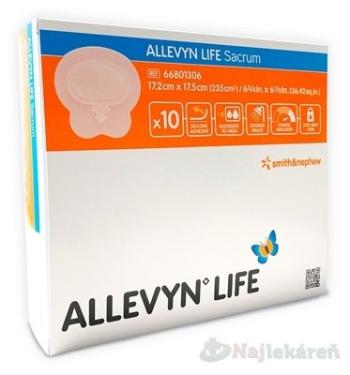 ALLEVYN LIFE Sacrum Krytie na krížovú oblasť 17,2x17,5cm, adhezívne penové krytie so sil. gél 10ks