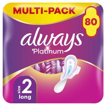 ALWAYS Platinum Super (veľkosť 2) hygienické vložky s krídelkami 80 ks