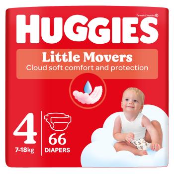 HUGGIES Little Movers plienky 4 (7-18 kg) 66 ks