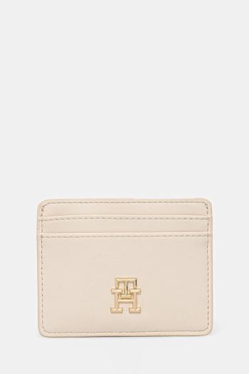 Puzdro na karty Tommy Hilfiger béžová farba, AW0AW17265