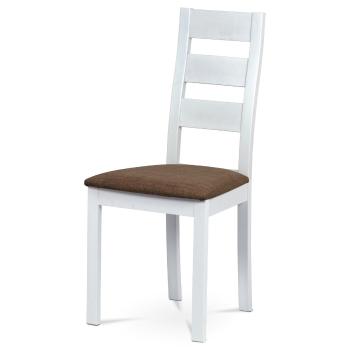 Jedálenská stolička z masívneho dreva BC-2603 WT,biela