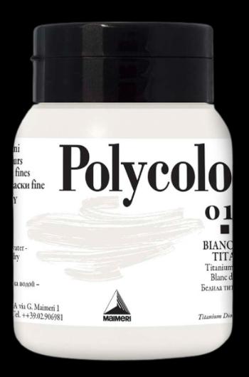 MAIMERI POLYCOLOR - Jemné vinylové farby 018 - titanium white, 0,5 L