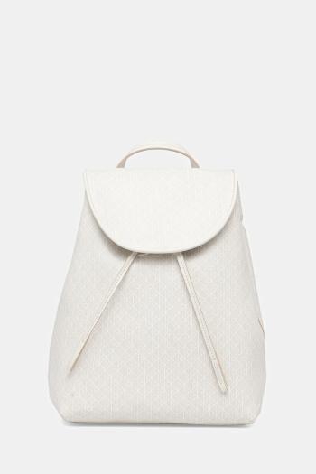 Ruksak Calvin Klein dámsky, biela farba, malý, vzorovaný, LV04F3271G