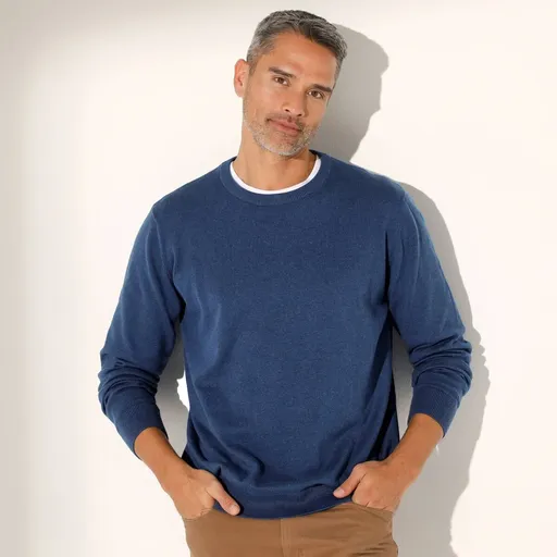 Pulóver s okrúhlym výstrihom a dlhými rukávmi