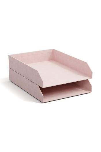 Organizér na doklady Bigso Box of Sweden 2-pak ružová farba