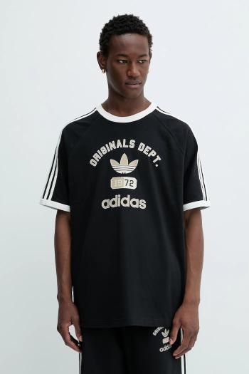Bavlnené tričko adidas Originals OG Dept Tee pánske, čierna farba, s potlačou, KD6265