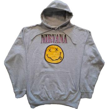 Nirvana mikina Xerox Smiley Pink Šedá S