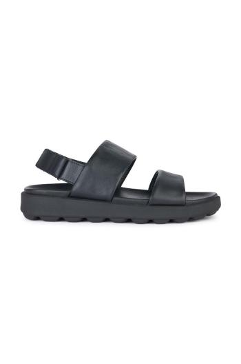 Kožené sandále Geox U SPHERICA EC6 pánske, čierna farba, U45GWC 00085 C9999