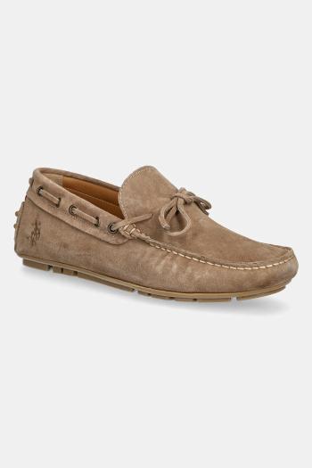 Semišové mokasíny U.S. Polo Assn. PABLO pánske, hnedá farba, PABLO001M/5S1