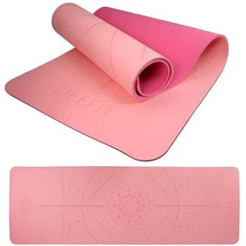 LIFEFIT YOGA MAT RELAX DUO, 183 × 58 × 0,6 cm, ružová (4891223132328)