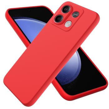 RUBBER Ochranný kryt pre Xiaomi Redmi Note 13 5G červený