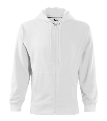 MALFINI Pánska mikina Trendy Zipper - Biela | XXL