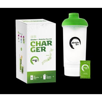 MATCHA TEA Charger šejker 500 ml + MATCHA TEA Harmony BIO 15x2 g