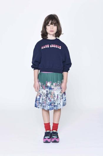 Detská bavlnená mikina Marc Jacobs tmavomodrá farba, s potlačou