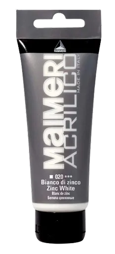 MAIMERI ACRILICO - Akrylové farby 020 - zinc white, 0,075 L