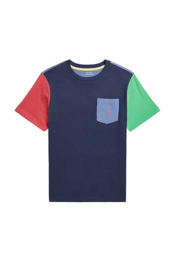 Detské bavlnené tričko Polo Ralph Lauren tmavomodrá farba, jednofarebné, 323861435010