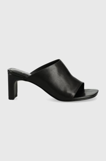 Kožené šľapky Vagabond Shoemakers Luisa LUISA dámske, čierna farba, na podpätku, 5312-201-20