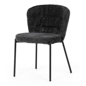 Jedálenská stolička Bouclé CT-W1077 GREY2,tmavosivá