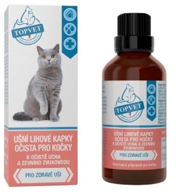 TOPVET Ušné liehové kvapky očista pre mačky 50 ml