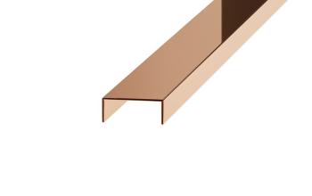 Lišta dekoračná "U" Eviso bronze lesk, nerez PVD, dĺžka 270 cm, šírka 20 mm, PRBR0002