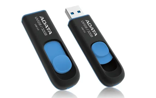 ADATA Flash 32GB UV128, USB 3.1 Dash Drive (R:40/W:25 MB/s) čierna/modrá