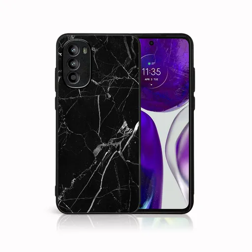 MY ART Ochranný obal pre Motorola Moto G62 5G BLACK MARBLE (142)