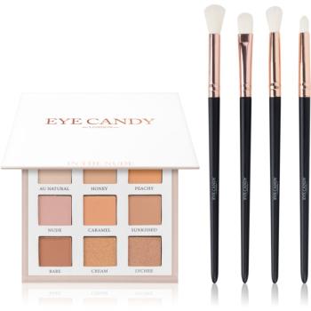 Eye Candy Enhancing Brush & Palette Set paletka očných tieňov so štetčekom